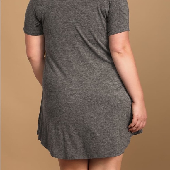 Lulu’s Drapey Shirt Dress in Grey Size M - Picture 7 of 7